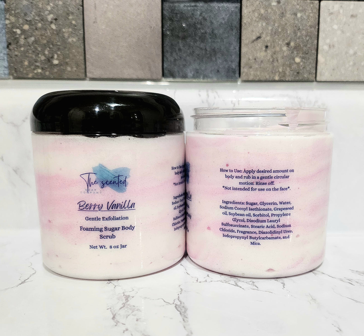 BERRY VANILLA Foaming Sugar Body Scrub 8 oz