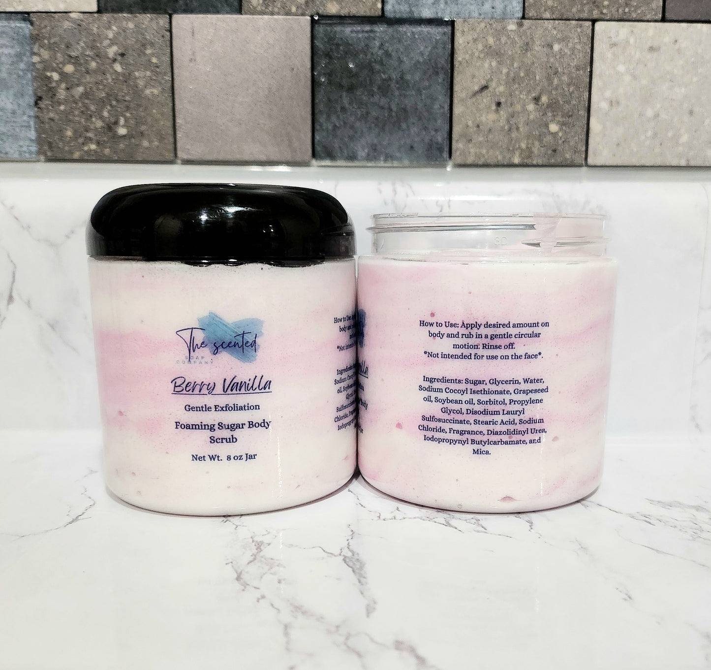 BERRY VANILLA Foaming Sugar Body Scrub 8 oz