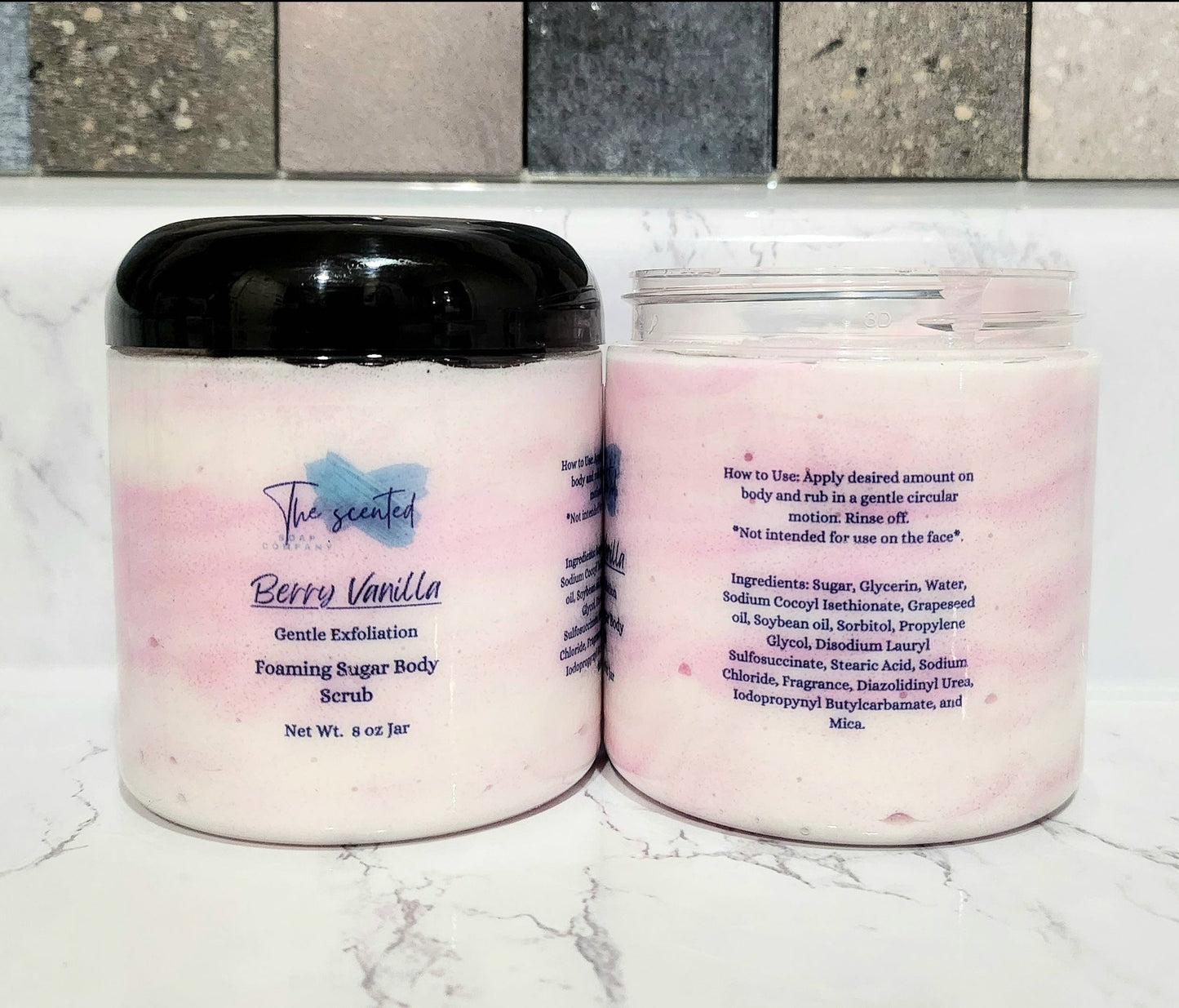 BERRY VANILLA Foaming Sugar Body Scrub 8 oz