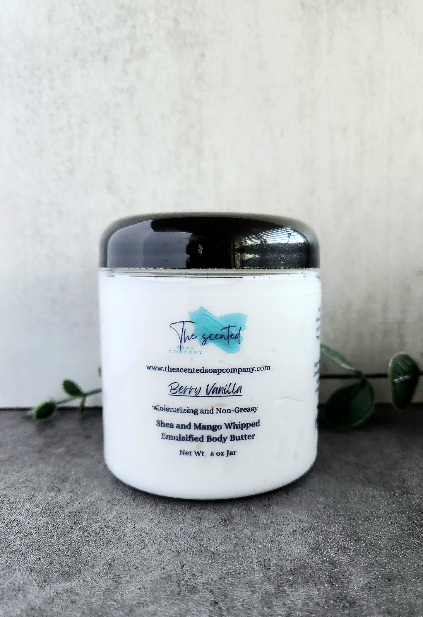 Berry Vanilla Emulsified Body Butter Shea Butter and Mango Butter Moisturizing Body Butter 8 oz