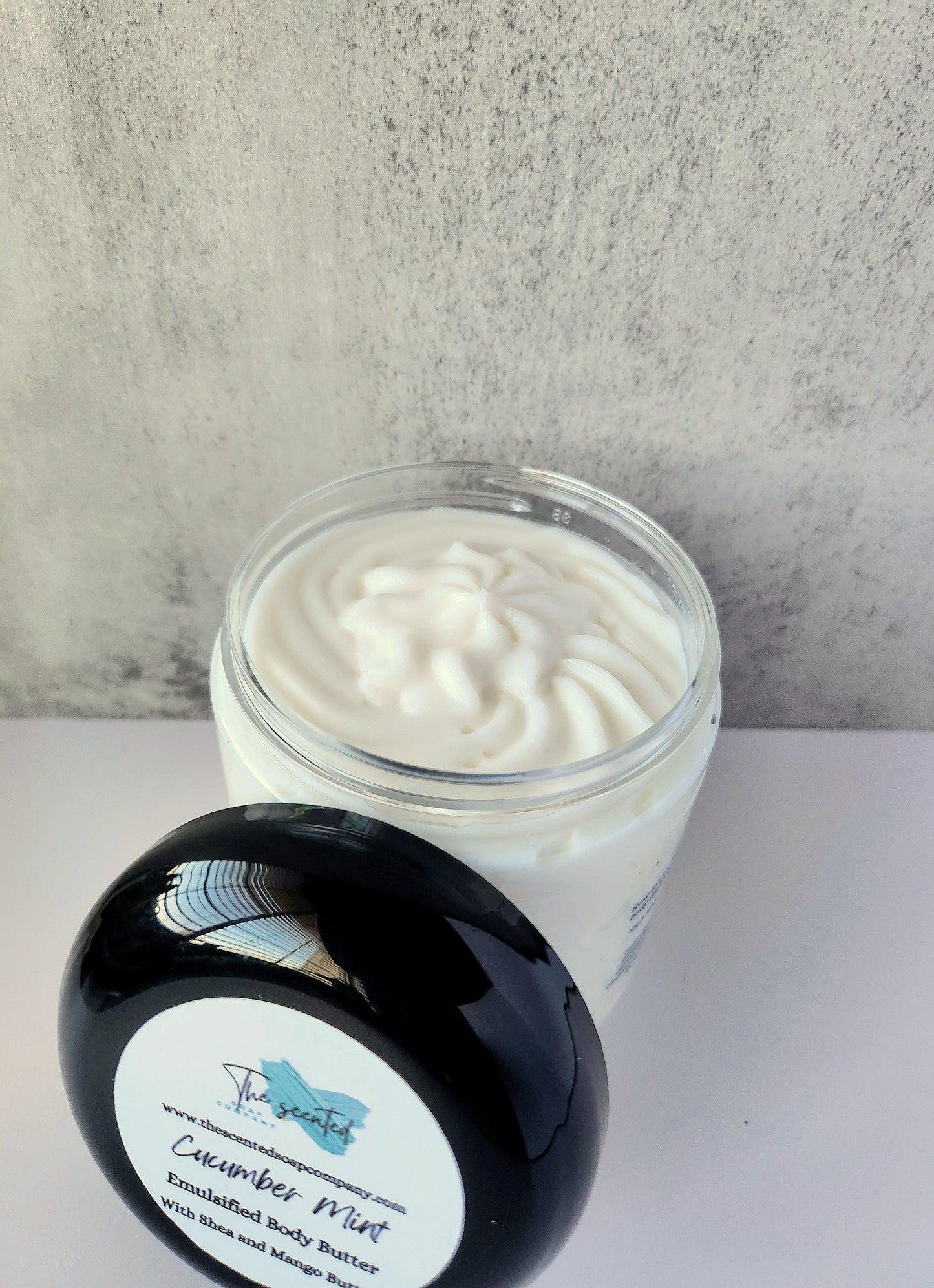 CUCUMBER MINT Emulsified Body Butter Shea Butter and Mango Butter Moisturizing Body Butter 8 oz