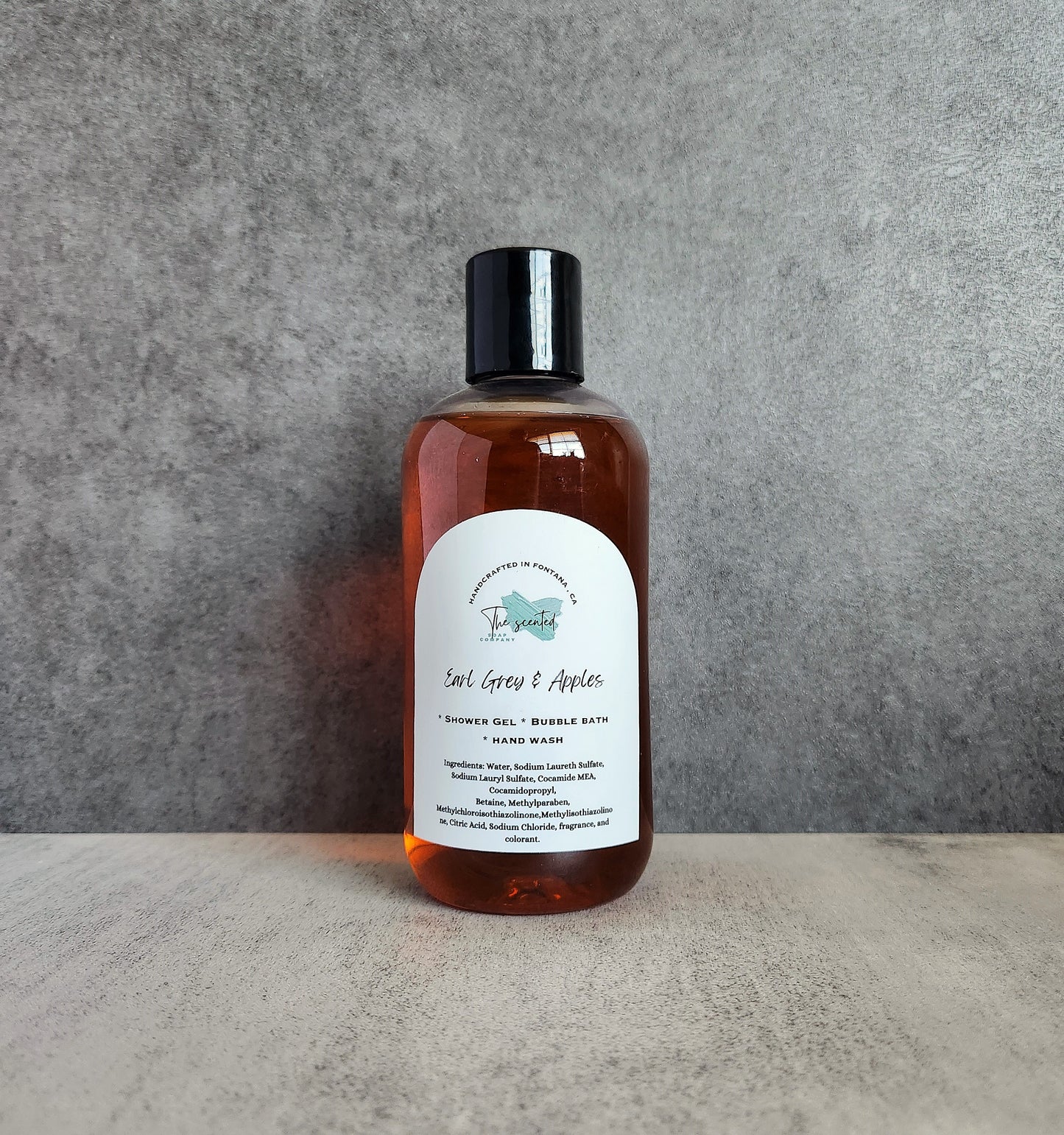 EARL GREY and APPLES Shower Gel Body Wash Bubble Bath Hand Soap Liquid Soap 8 oz bottle