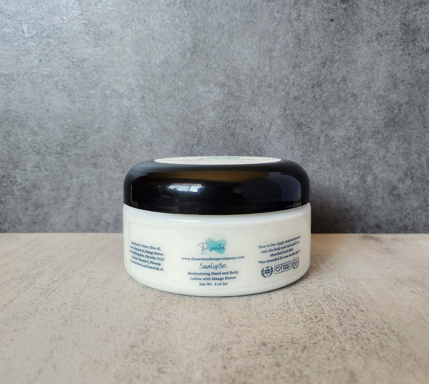 EUCALYPTUS Moisturizing Hand and Body Lotion Essential Oil Lotion 8 oz Jar