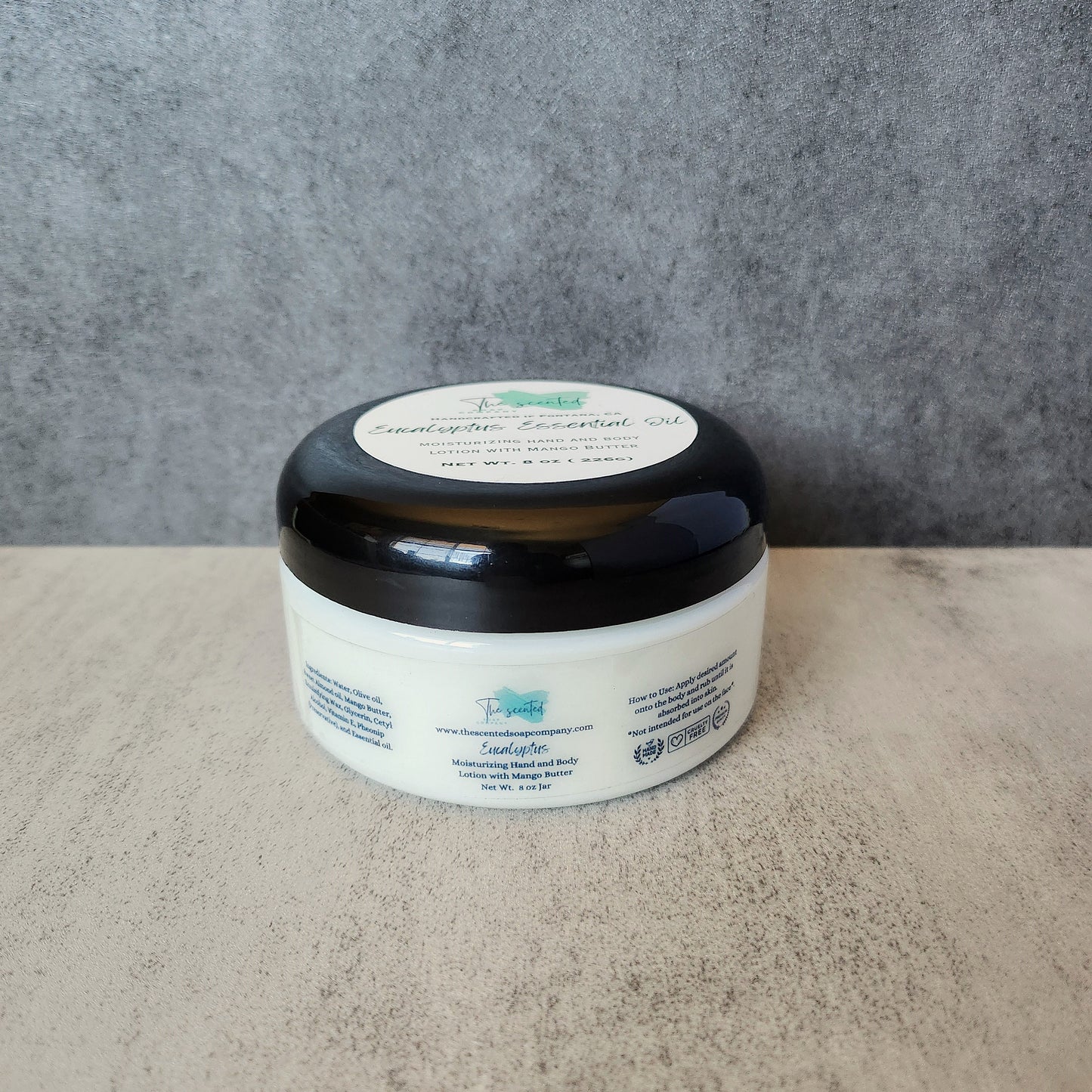 EUCALYPTUS Moisturizing Hand and Body Lotion Essential Oil Lotion 8 oz Jar