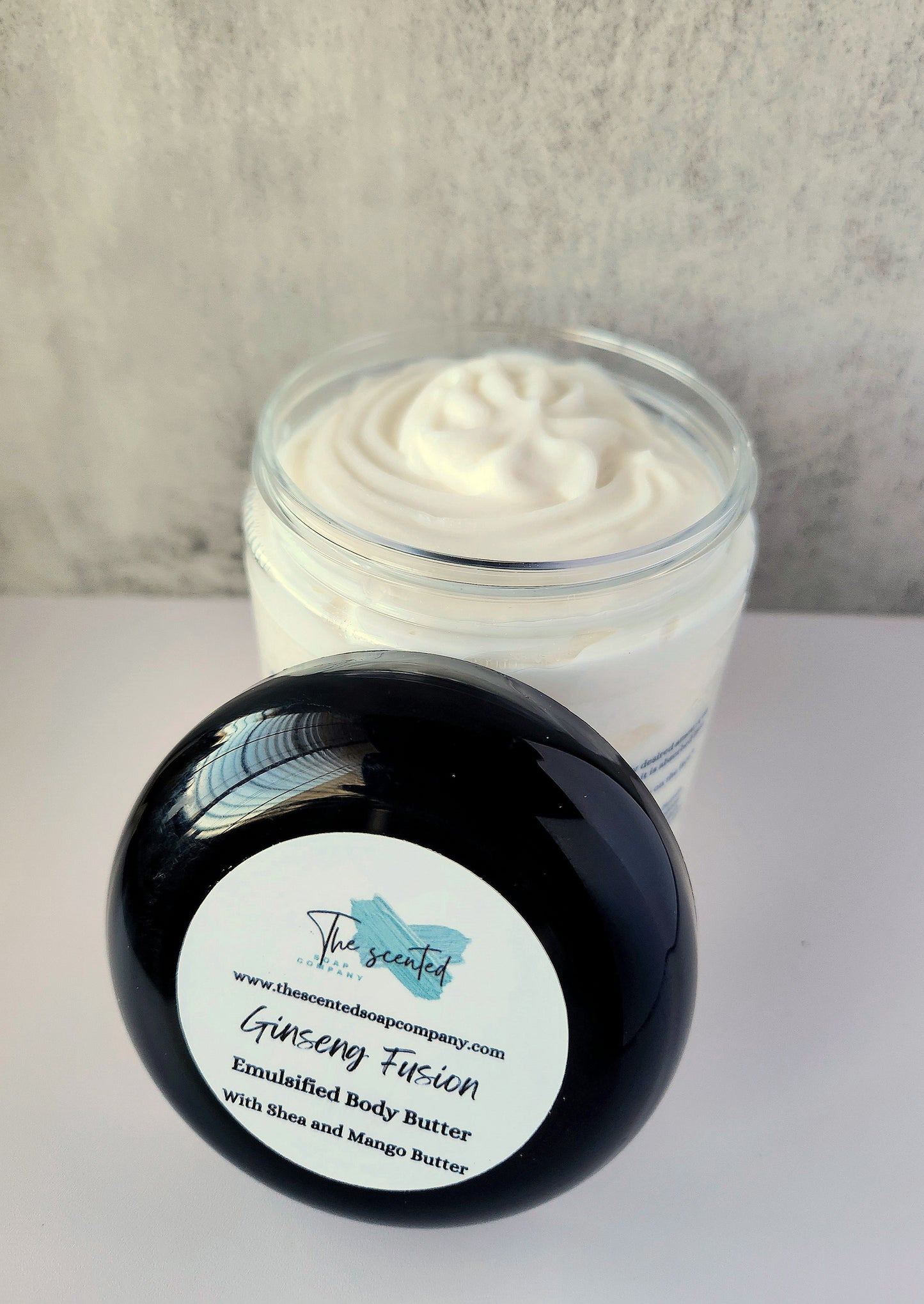 GINSENG FUSION Emulsified Body Butter Shea Butter and Mango Butter Moisturizing Body Butter 8 oz