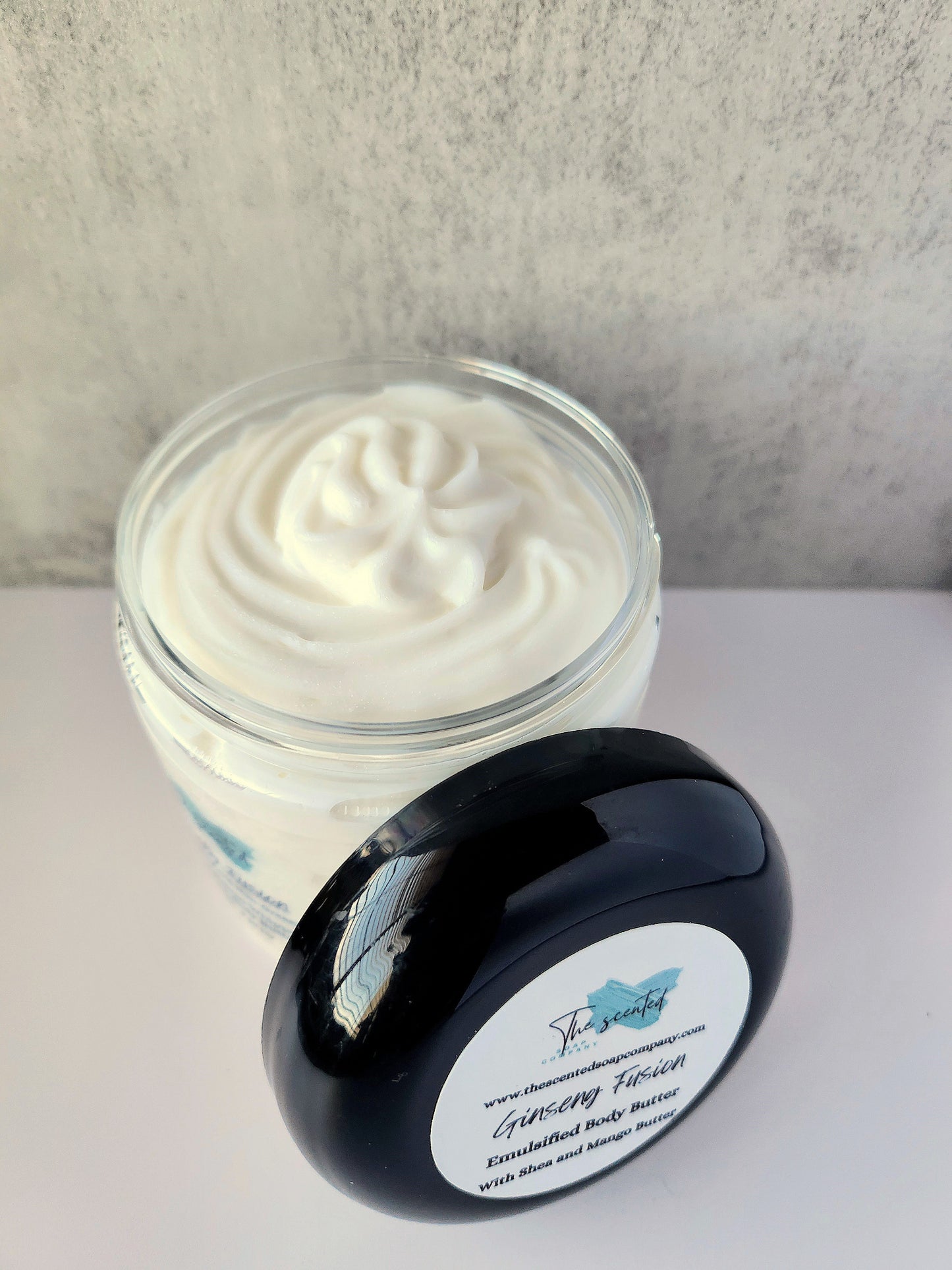 GINSENG FUSION Emulsified Body Butter Shea Butter and Mango Butter Moisturizing Body Butter 8 oz