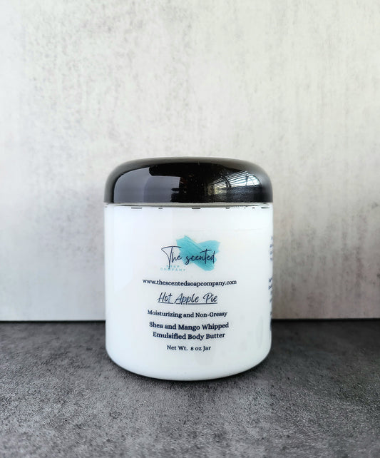 Hot Apple Pie Emulsified Body Butter Shea Butter and Mango Butter Moisturizing Body Butter 8 oz