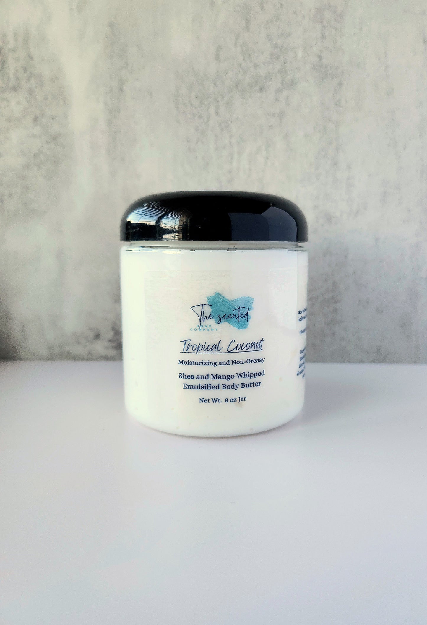 TROPICAL COCONUT Emulsified Body Butter Shea Butter and Mango Butter Moisturizing Body Butter 8 oz