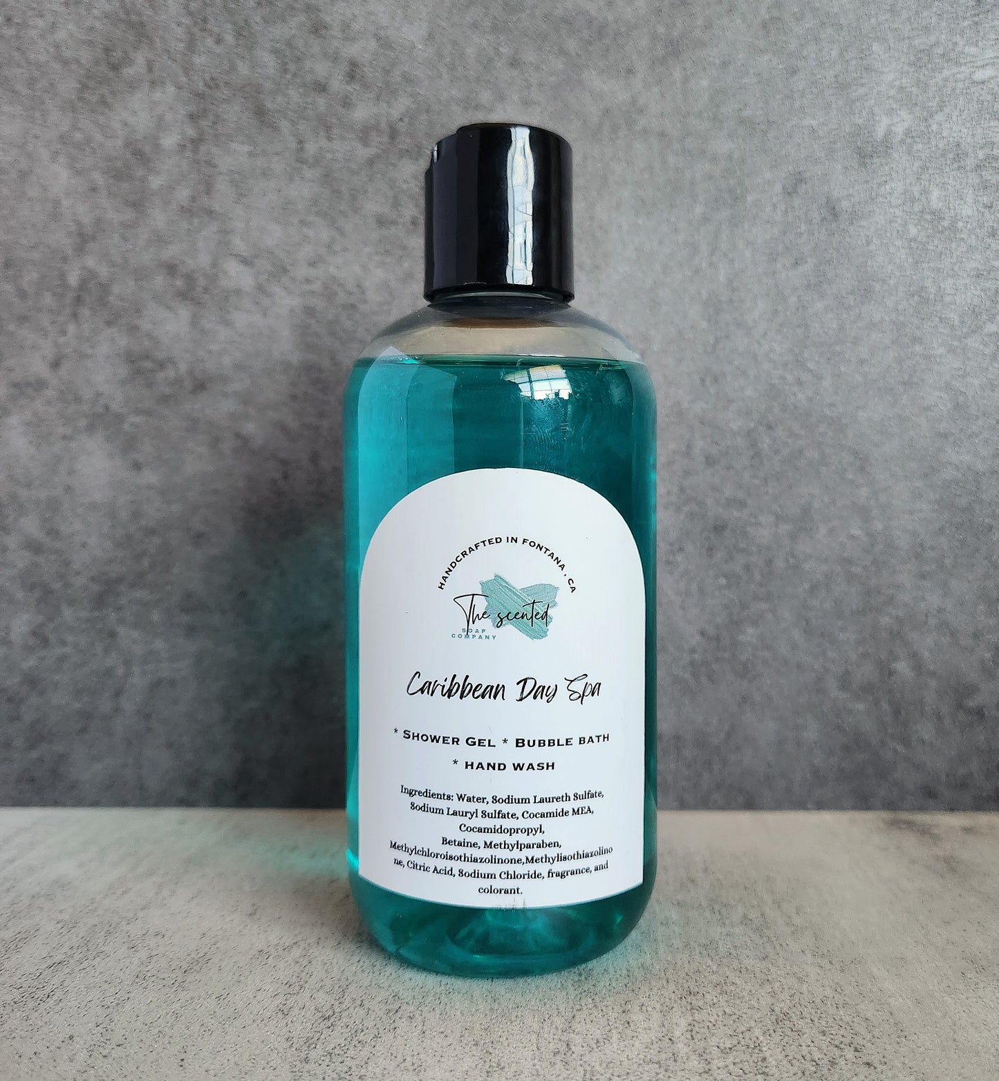 CARIBBEAN DAY SPA Shower Gel Body Wash Bubble Bath Hand Soap Liquid Soap 8 oz bottle