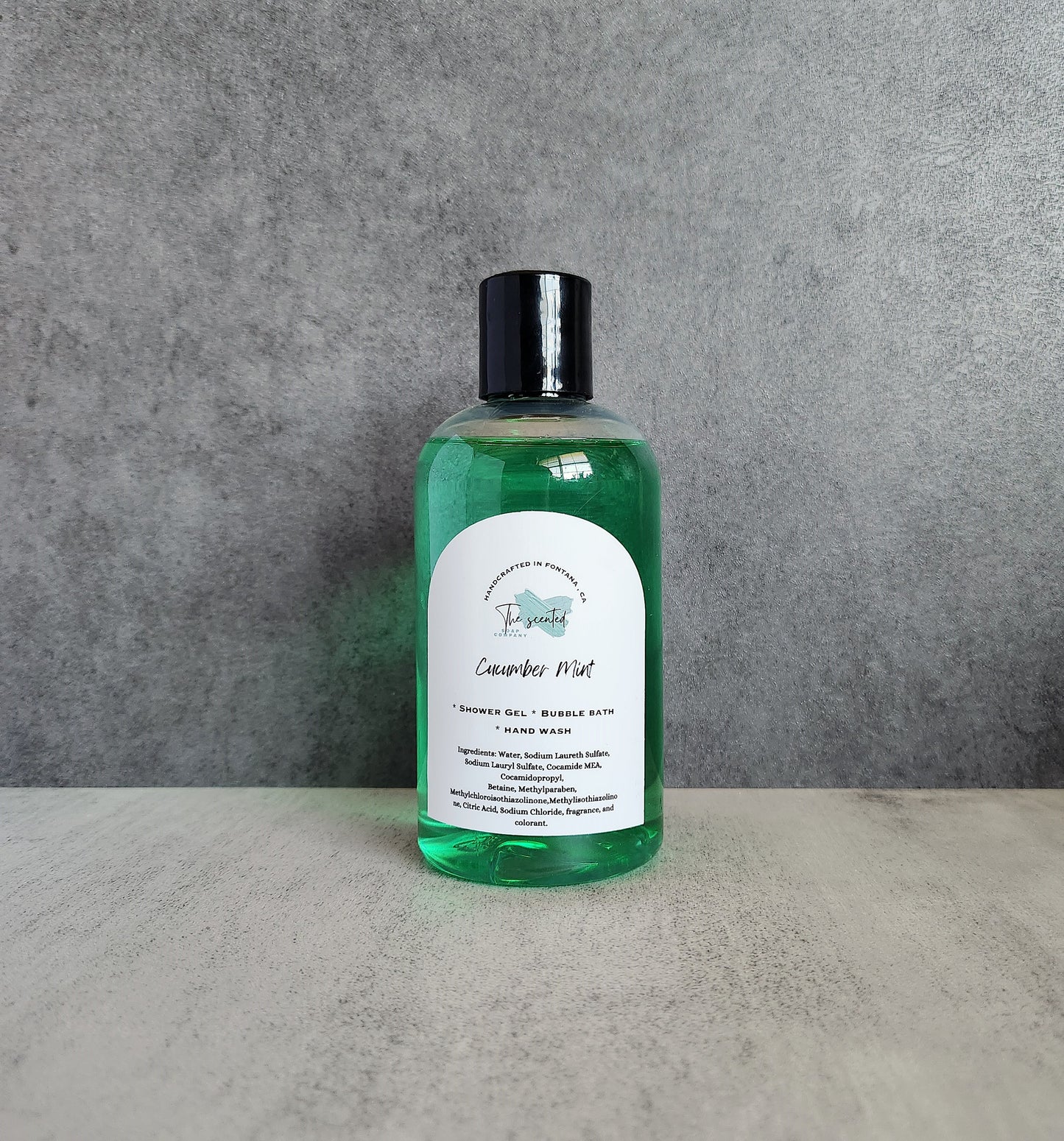 CUCUMBER MINT Shower Gel Bubble Bath Hand Wash Body Wash 8 oz