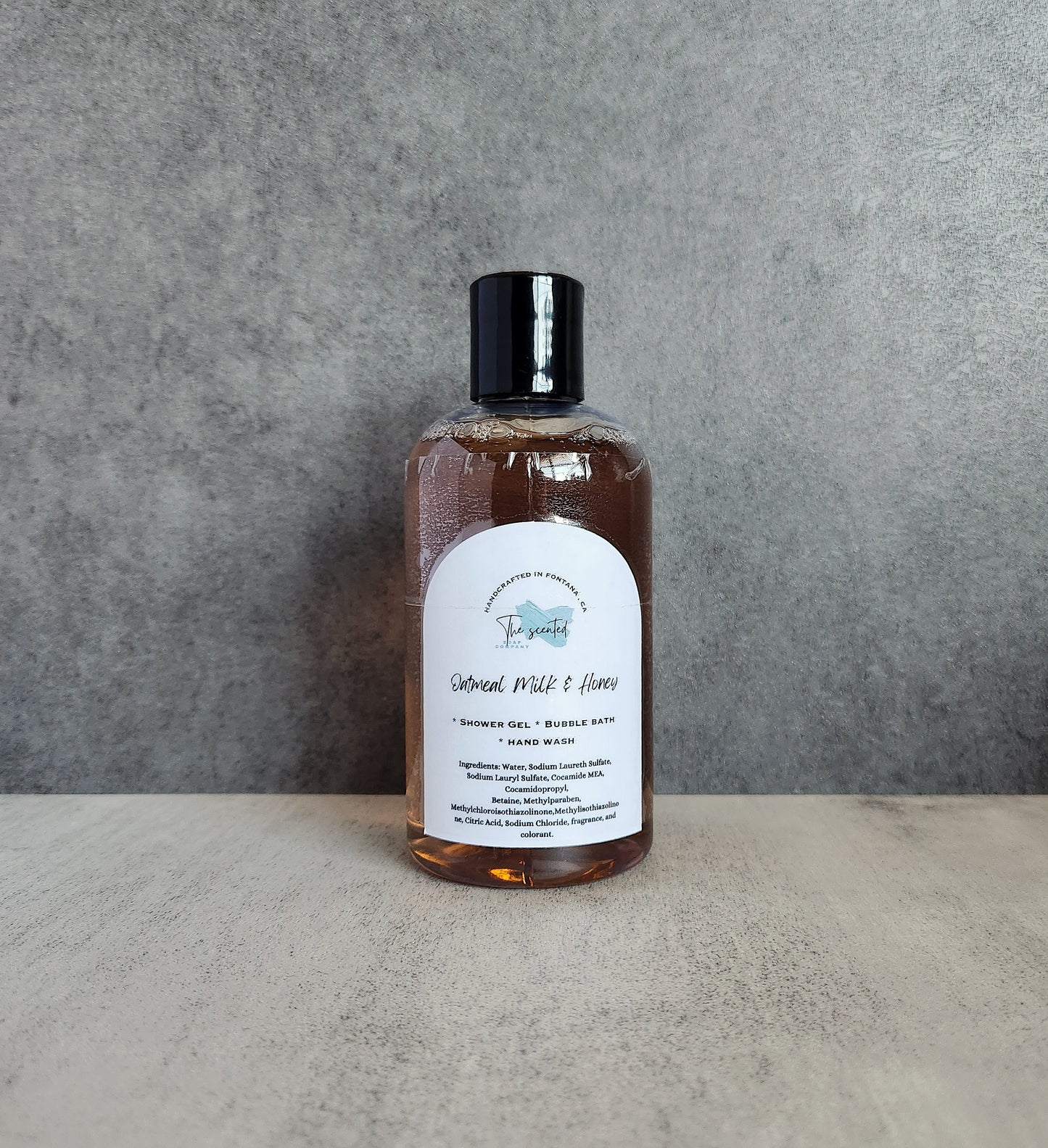 OATMEAL MILK and HONEY Shower Gel Body Wash Bubble Bath Hand Soap Liquid Soap 8 oz bottle