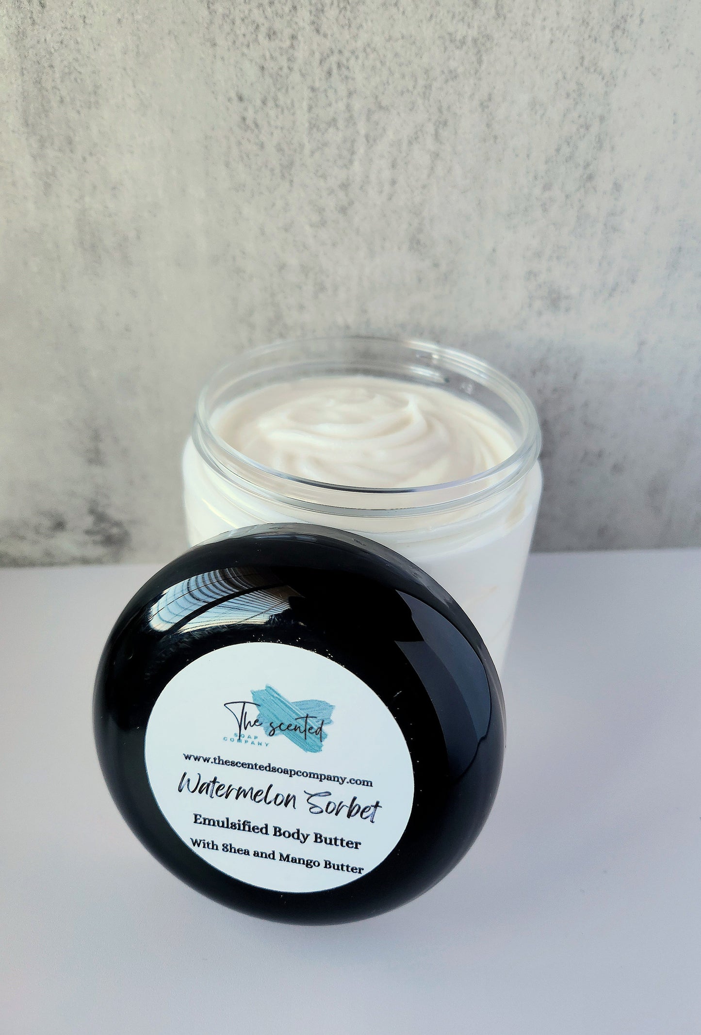 WATERMELON SORBET Emulsified Body Butter Shea Butter and Mango Butter Moisturizing Body Butter 8 oz