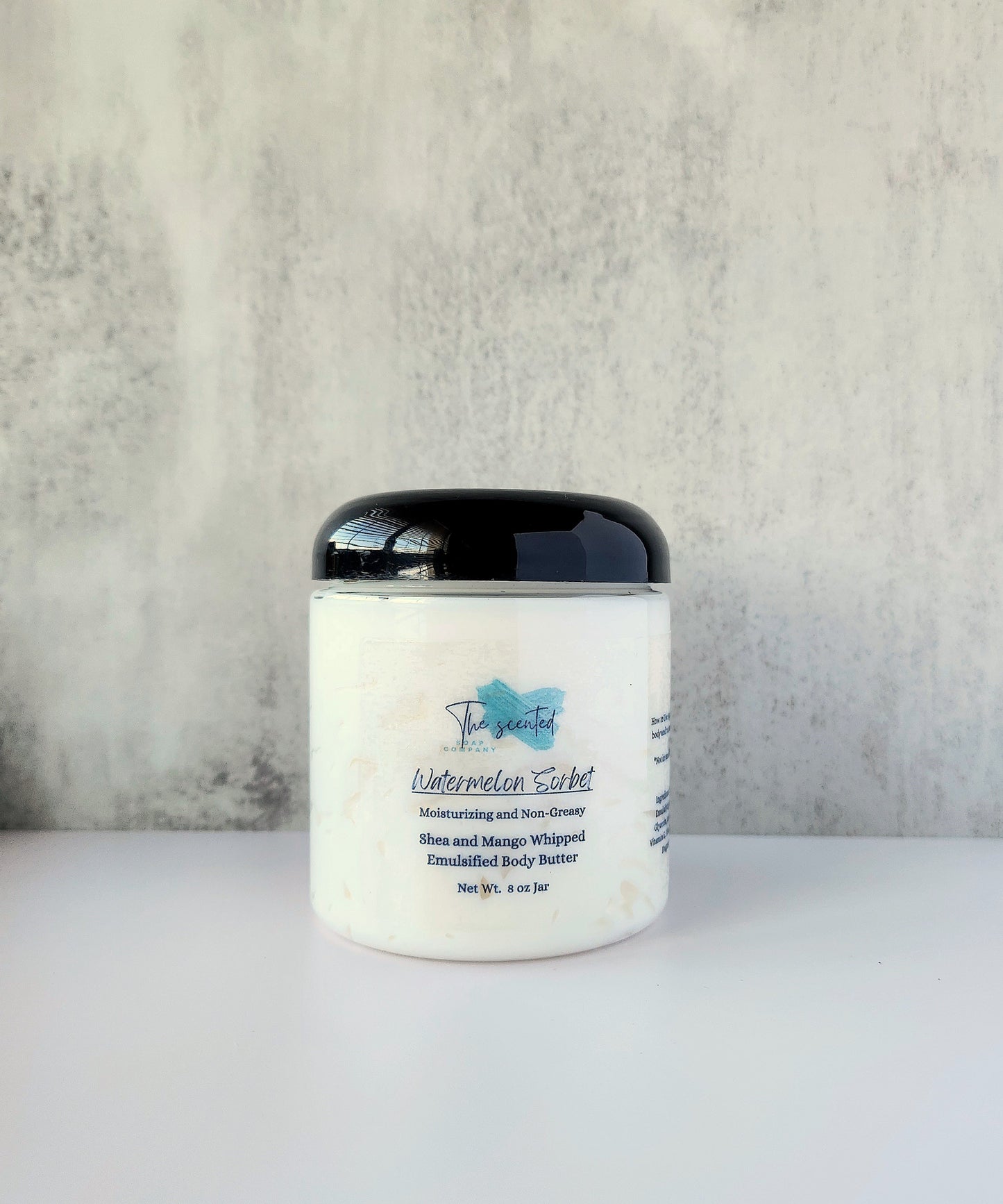 WATERMELON SORBET Emulsified Body Butter Shea Butter and Mango Butter Moisturizing Body Butter 8 oz