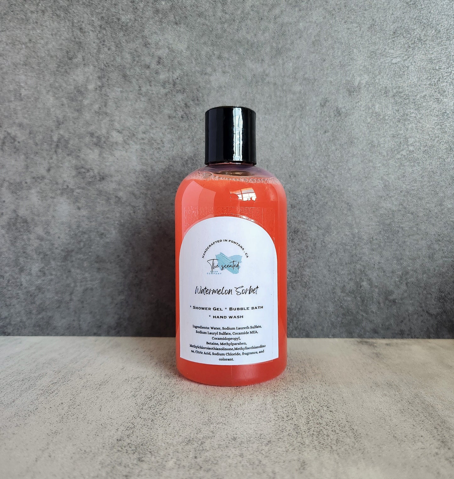 WATERMELON SORBET Shower Gel Body Wash Bubble Bath Hand Soap Liquid Soap 8 oz bottle