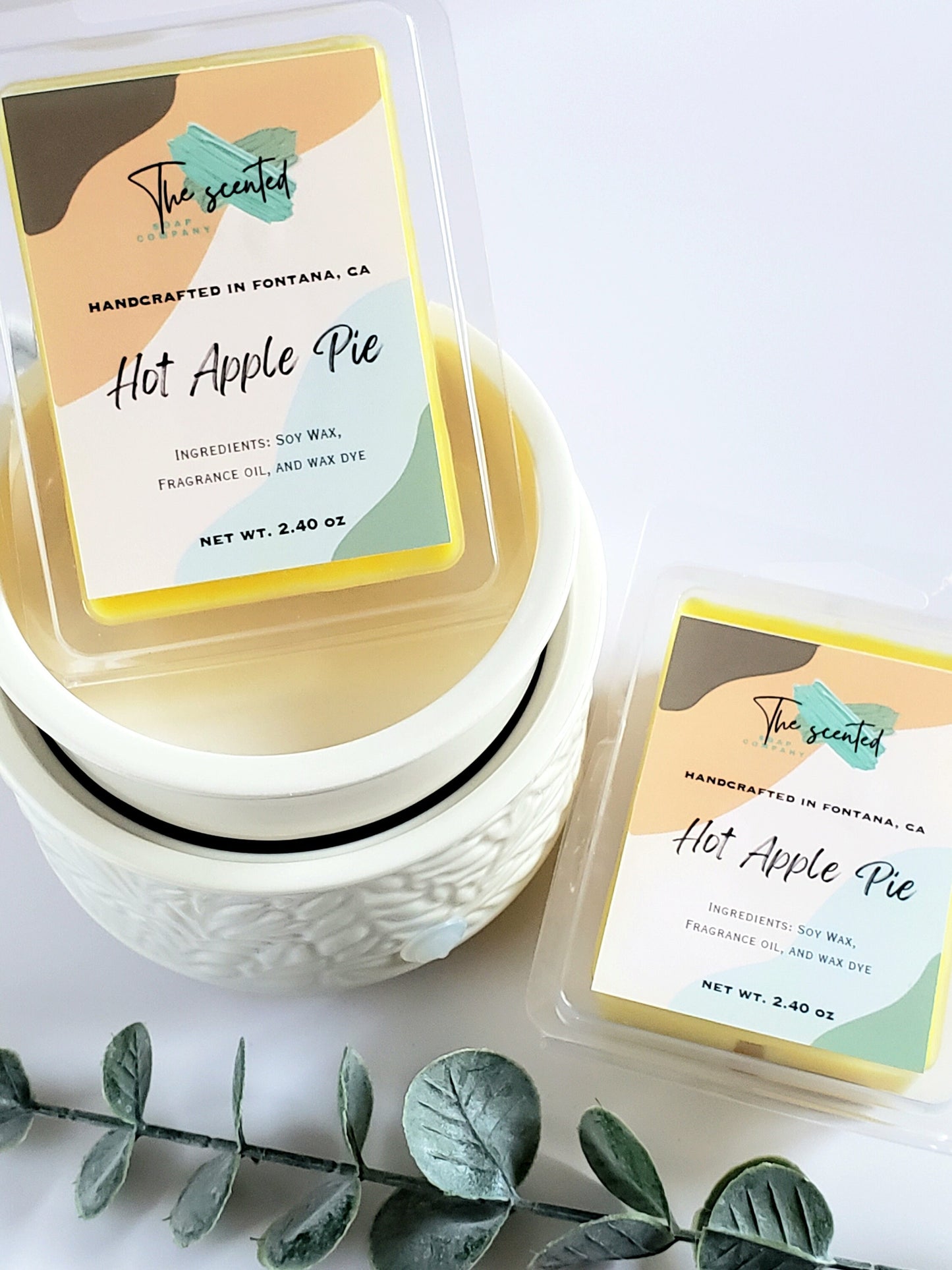 Wax Melts Soy Wax Melts Scented HOT APPLE PIE Wax Melts Candle Wax Melts 6 Cavity Clamshell Wax Melts