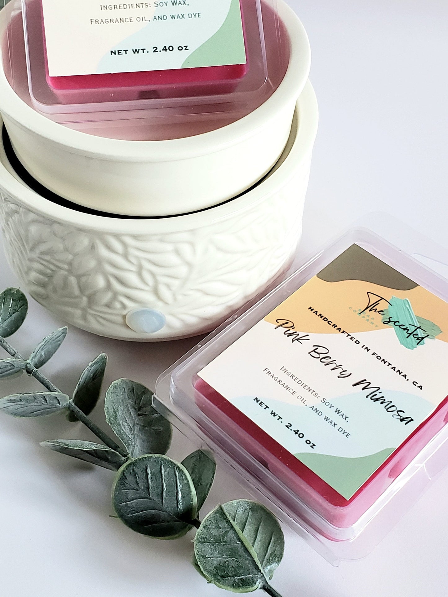 Wax Melts Soy Wax Melts Scented PINK BERRY MIMOSA Wax Melts Candle Wax Melts 6 Cavity Clamshell Wax Melts