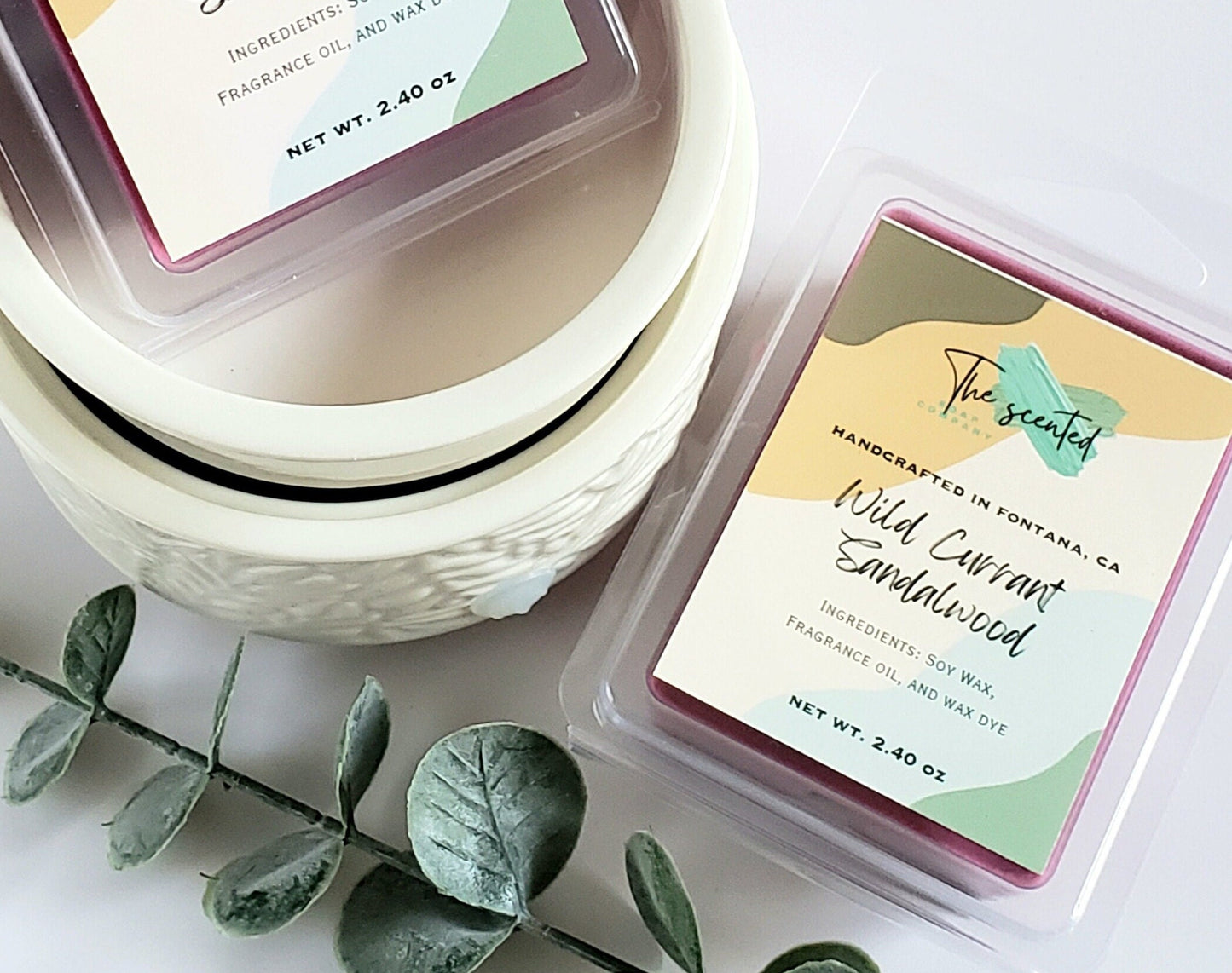 Wax Melts Soy Wax Melts Scented WILD CURRANT and SANDALWOOD Wax Melts Candle Wax Melts 6 Cavity Clamshell Wax Melts