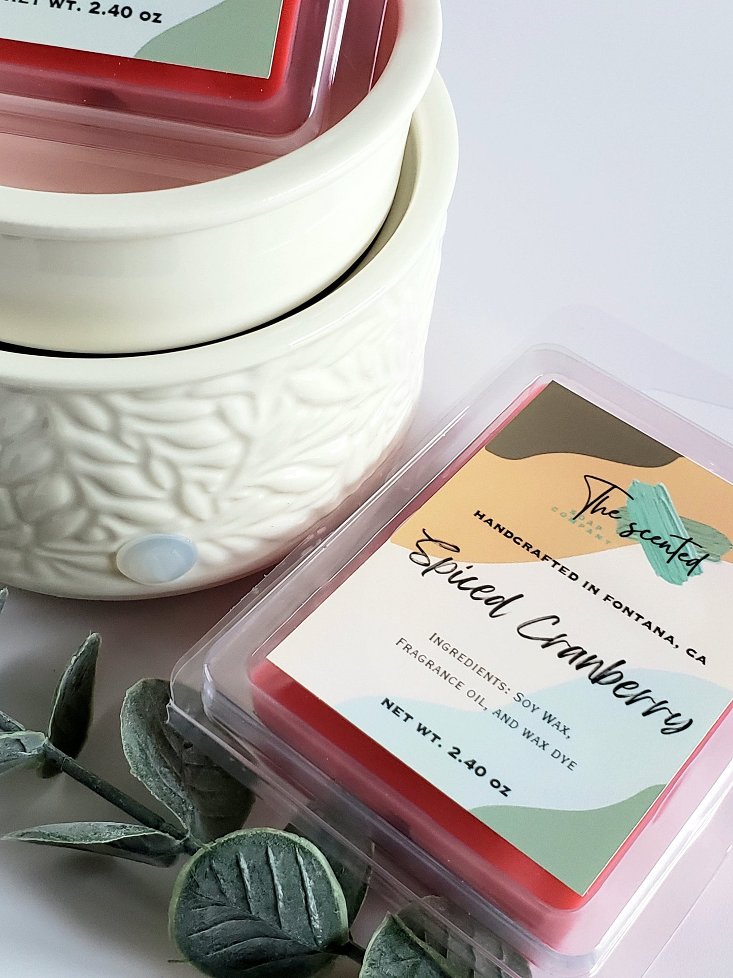 Wax Melts Soy Wax Melts Scented SPICED CRANBERRY Wax Melts Candle Wax Melts 6 Cavity Clamshell Wax Melts