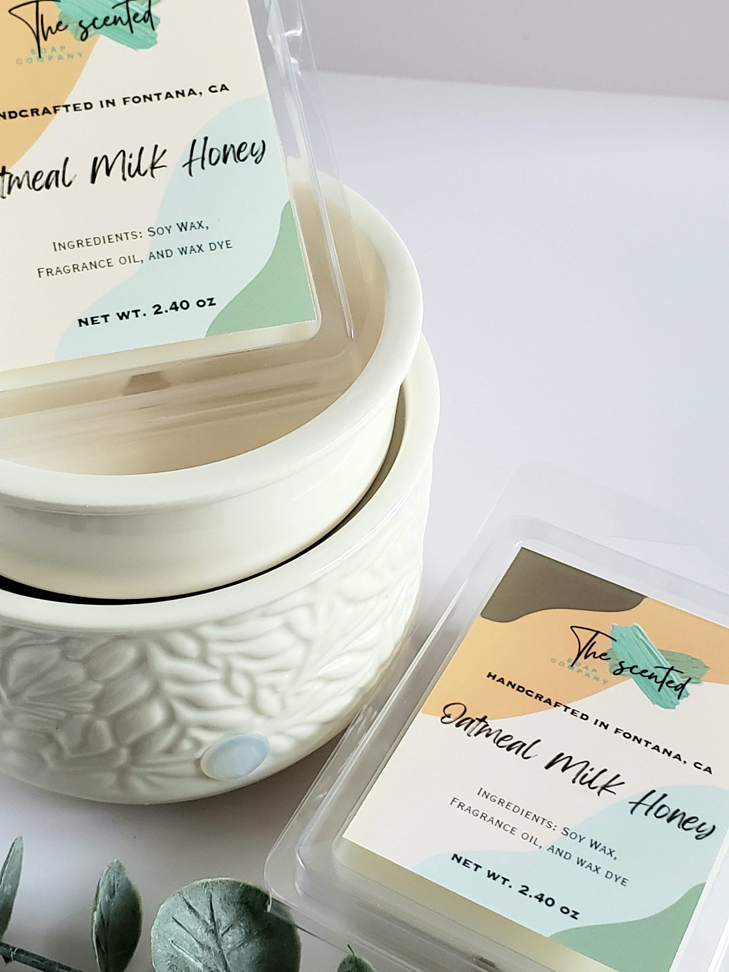 Wax Melts Soy Wax Melts Scented OATMEAL MILK and HONEY Wax Melts Candle Wax Melts 6 Cavity Clamshell Wax Melts