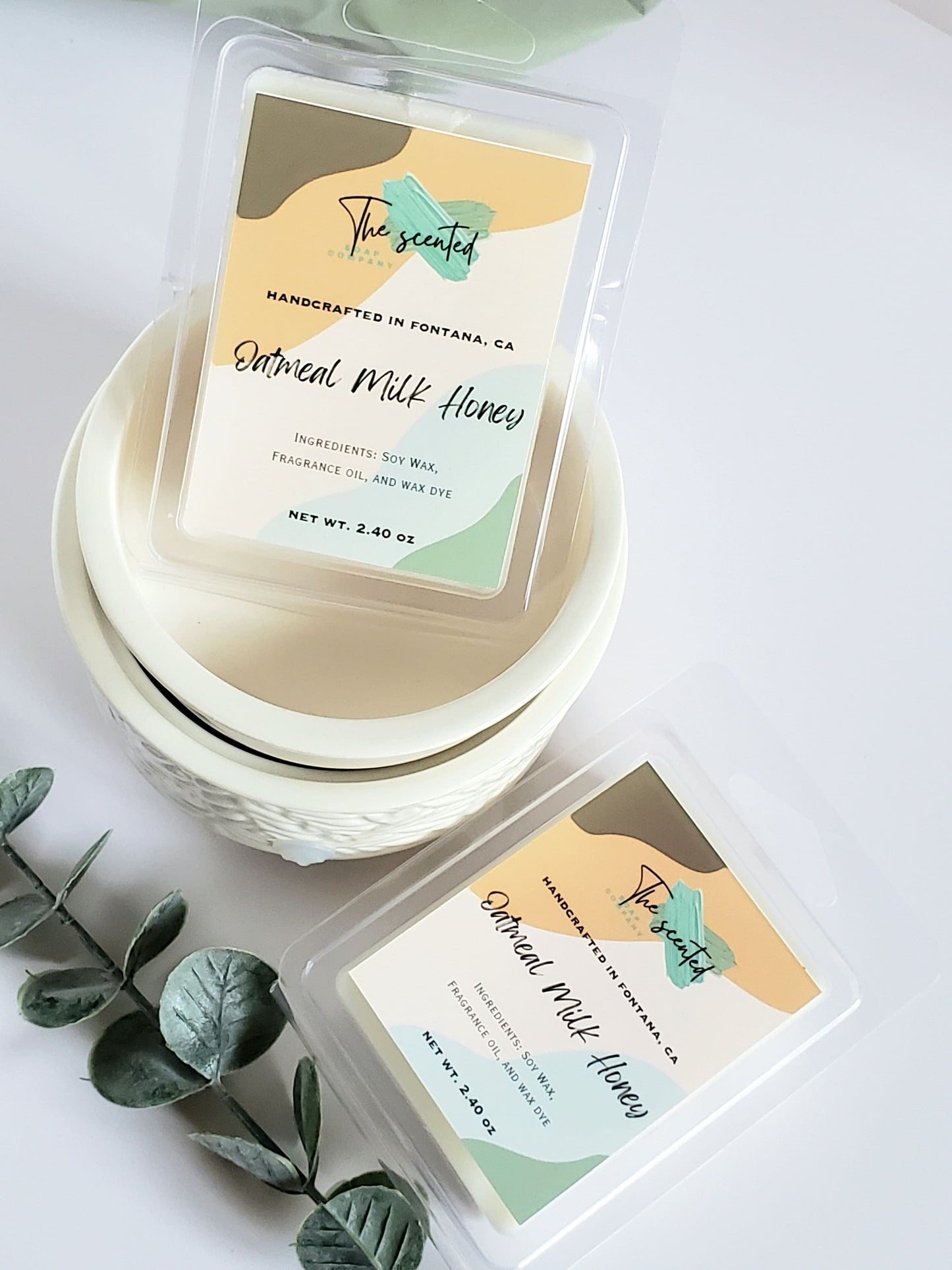 Wax Melts Soy Wax Melts Scented OATMEAL MILK and HONEY Wax Melts Candle Wax Melts 6 Cavity Clamshell Wax Melts